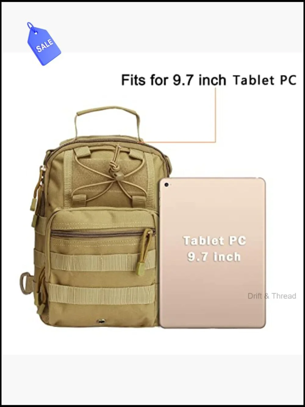 Tactical Backpack Sling Shoulder Bag EDC Lightweight 7L Outdoor Sport